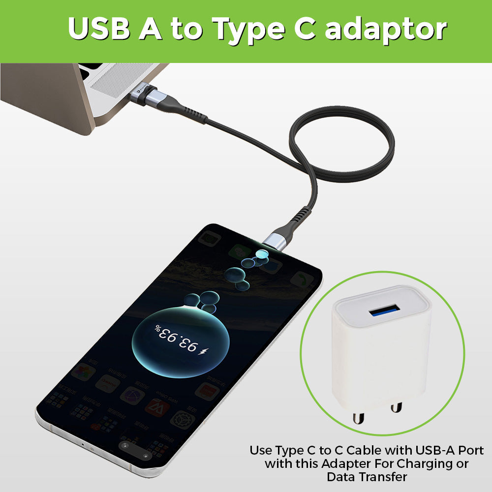 C-Adapt Duo USB Type C  USB-A Male-Female OTG Adapters UL1076