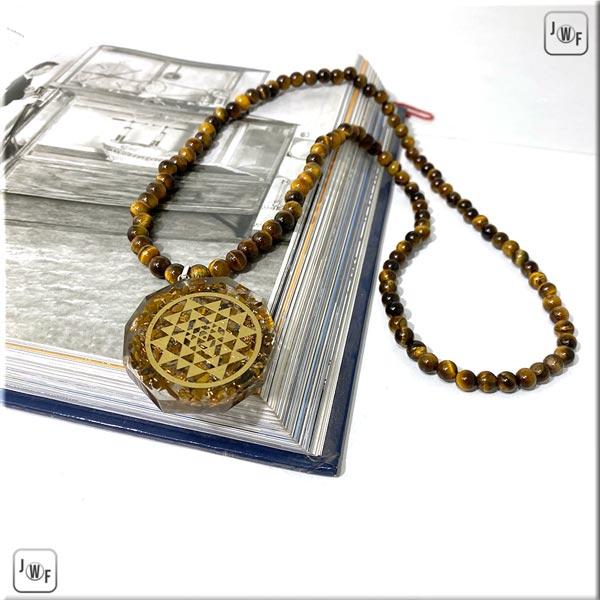 PURE & HIGH QUALITY EXCLUSIVE 108 SRI LAKSHMI YANTRA TIGER EYE MALA