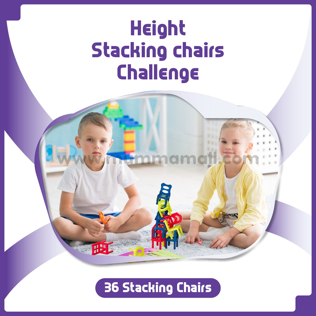 🔥Chairs Stacking Tower Game ||Suspend Family Game😯 36 Pcs Chair💥