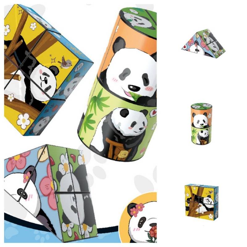 Magic Cube For Kids, 3d Stereo Assortment, Panda, Magic Cube