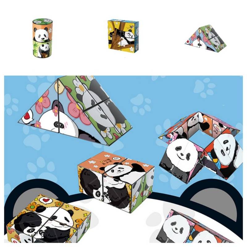 Magic Cube For Kids, 3d Stereo Assortment, Panda, Magic Cube