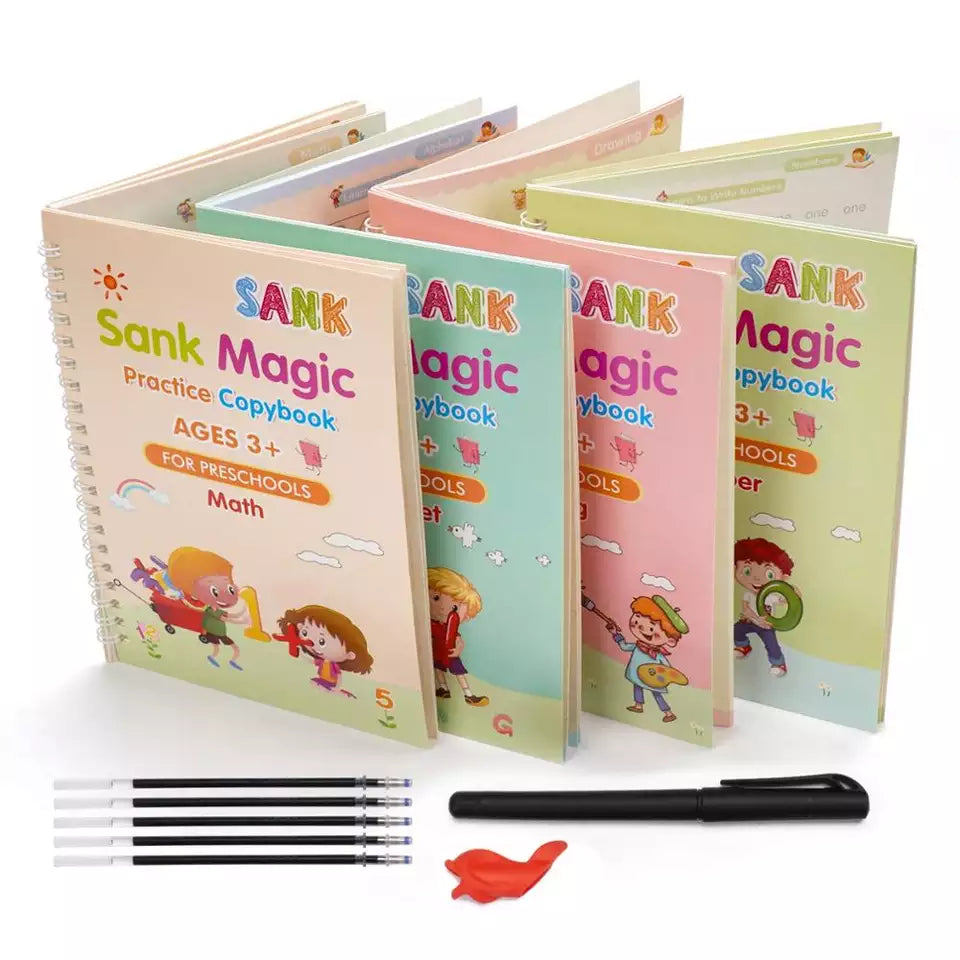 ✨Magic Practice Book || Buy 1 Set & Get 1 Set FREE ( 8 Book + 20 Refill+2 Pen+2 Grip ) + FREE Learning 2000+ pages PDF worksheet for kids