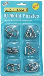 💥Brain teaser metal puzzles - 6 pieces