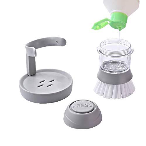 Cleaning Brush with Soap Dispenser for Kitchen, Sink, Dish Washer with Storage Stand