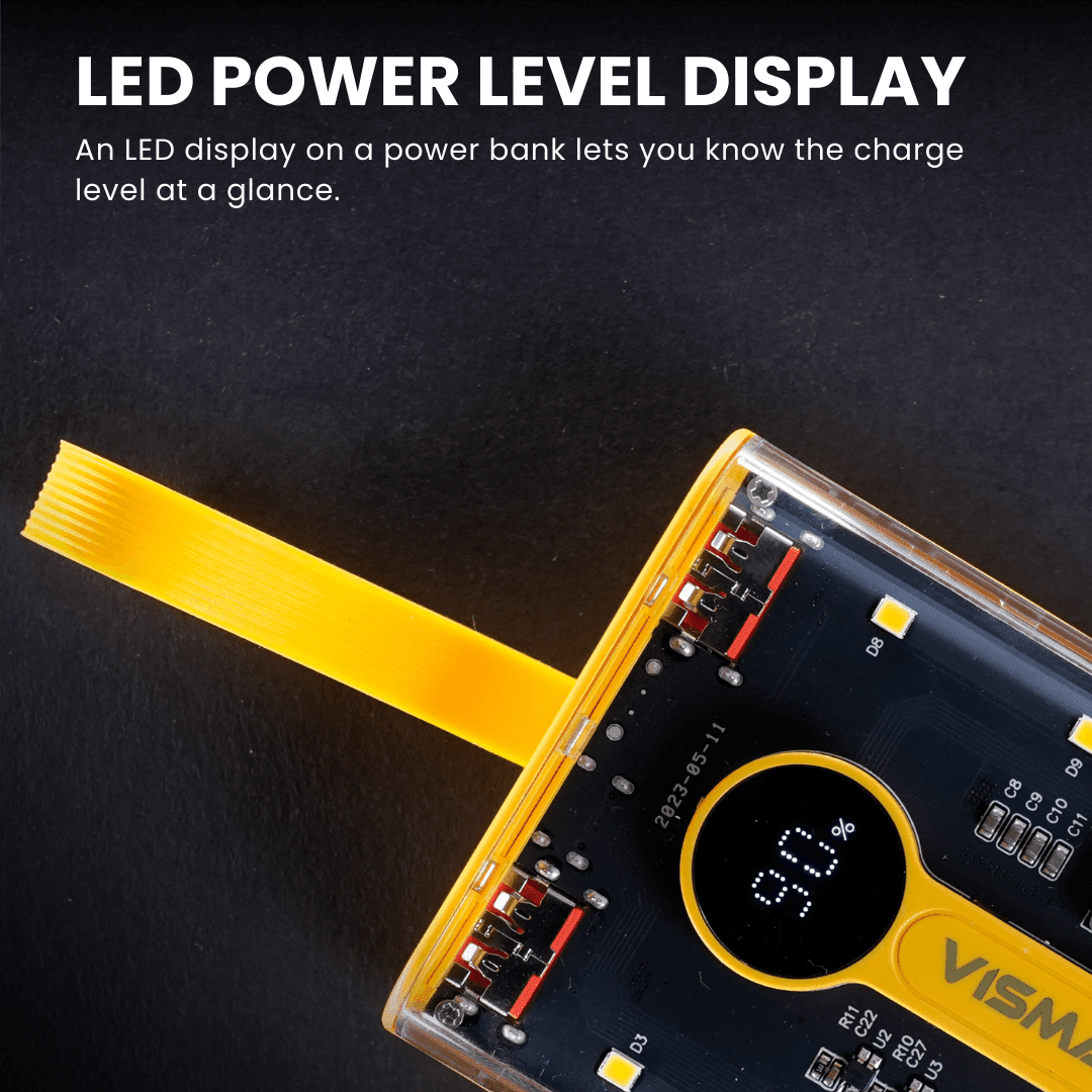 Transparent 10,000 mAh 66W PD20W Fast charging Powerbank