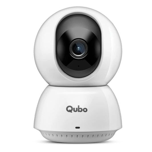 Qubo Smart Cam 360 Ultra from Hero Group | Made in India | 360 Degree Coverage | CCTV Wi-Fi Camera | 1080p Full HD | Two Way Talk | Mobile App Connectivity | Night Vision | Cloud & SD Card Recording, White