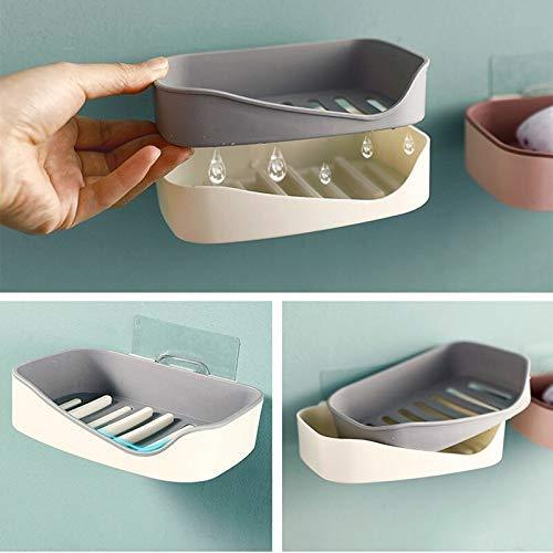 ABS Plastic Adhesive Waterproof Kitchen, Bathroom Soap Dish Holder