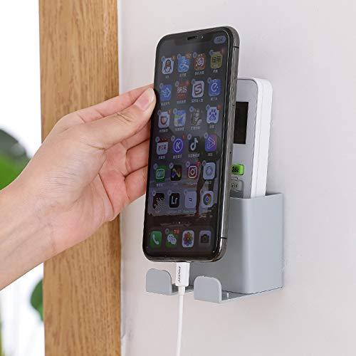 Wall-Mounted Mobile Phone Charging Stand with Hook