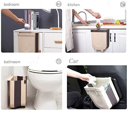 Kitchen Foldable Garbage Trash Box Door Mounted Organizer