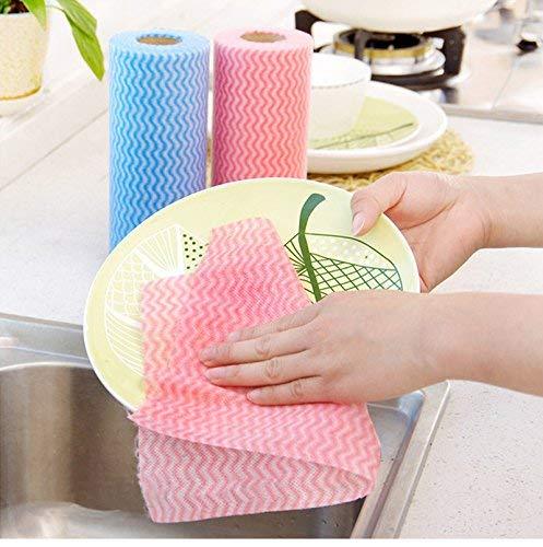 Kitchen Reusable Super Absorbent Cleaning Wipes Towel Roll