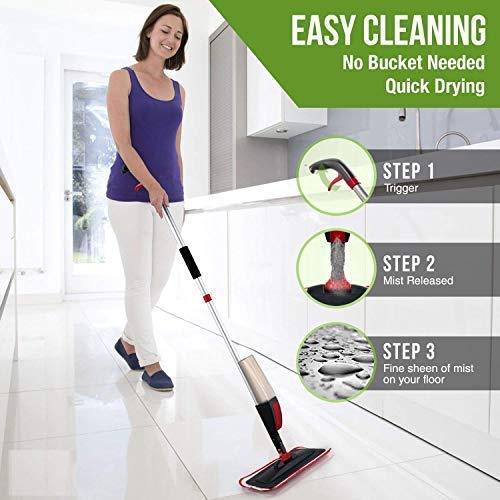 360 Degree Handle Wet & Dry Microfiber Floor Spray Mop