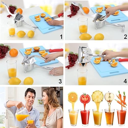 🔥50% OFF ✨Fruit Press Juicer With Free Lemon Squeezer & 2in1 Multi Cutter🔴(Buy 1 Get 2 FREE)🤩