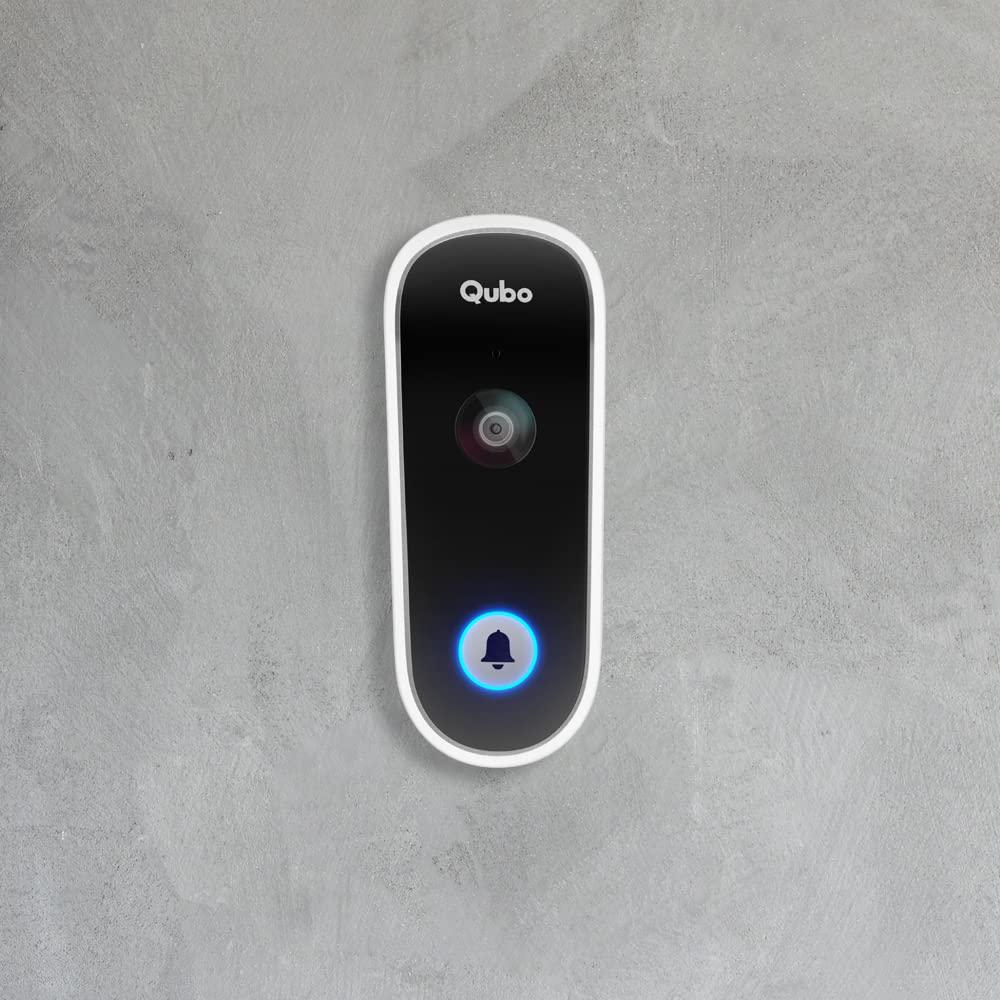 Qubo Smart WiFi Wireless Video Doorbell from Hero Group | Instant Visitor Video Call on Phone | Intruder Alarm System | 1080P FHD Camera | 2-Way Talk | Works with Alexa & Google | 36 Chime Tunes