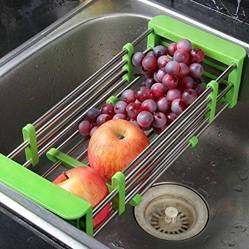 Stainless Steel Expandable Kitchen Sink Dish Drainer