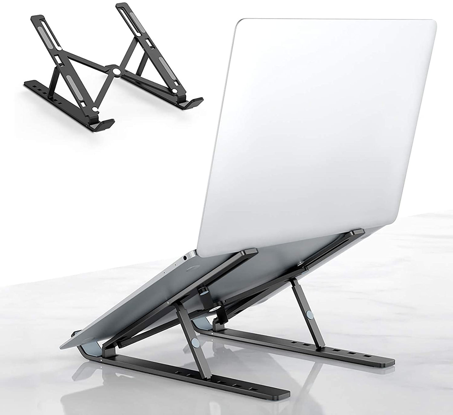 Adjustable Laptop Stand Holder with Built-in Foldable Legs