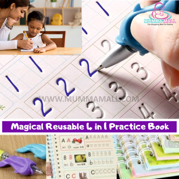 ✨Magic Practice Copybook📚With FREE Magic Water Book😯 (Buy 1 book get 4 Book FREE)💯