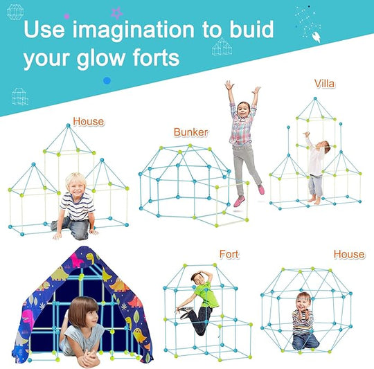 👭Kids Fort Building Kit - Ultimate Indoor/Outdoor Theme Game🤹‍♂️