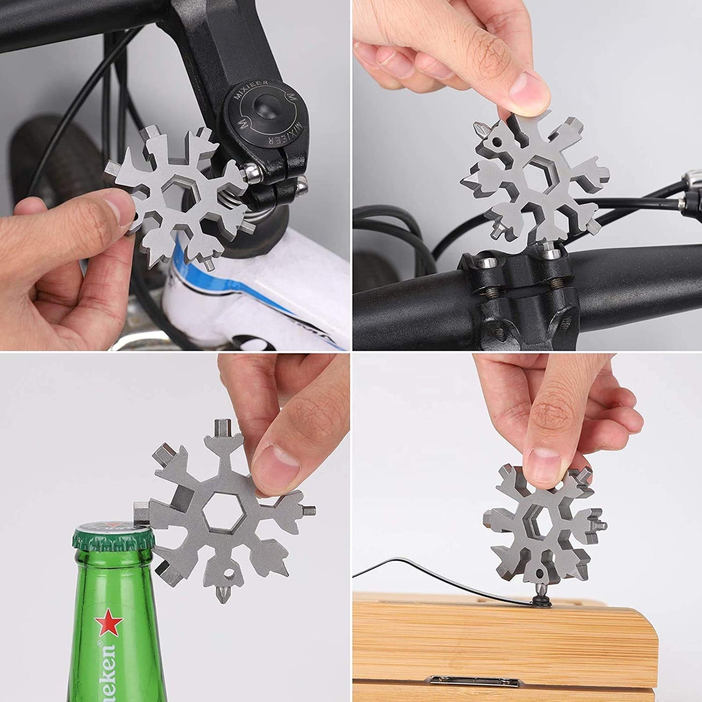 18 in 1 Multi-Purpose Snowflake Shaped Stainless Steel Screwdriver Tool