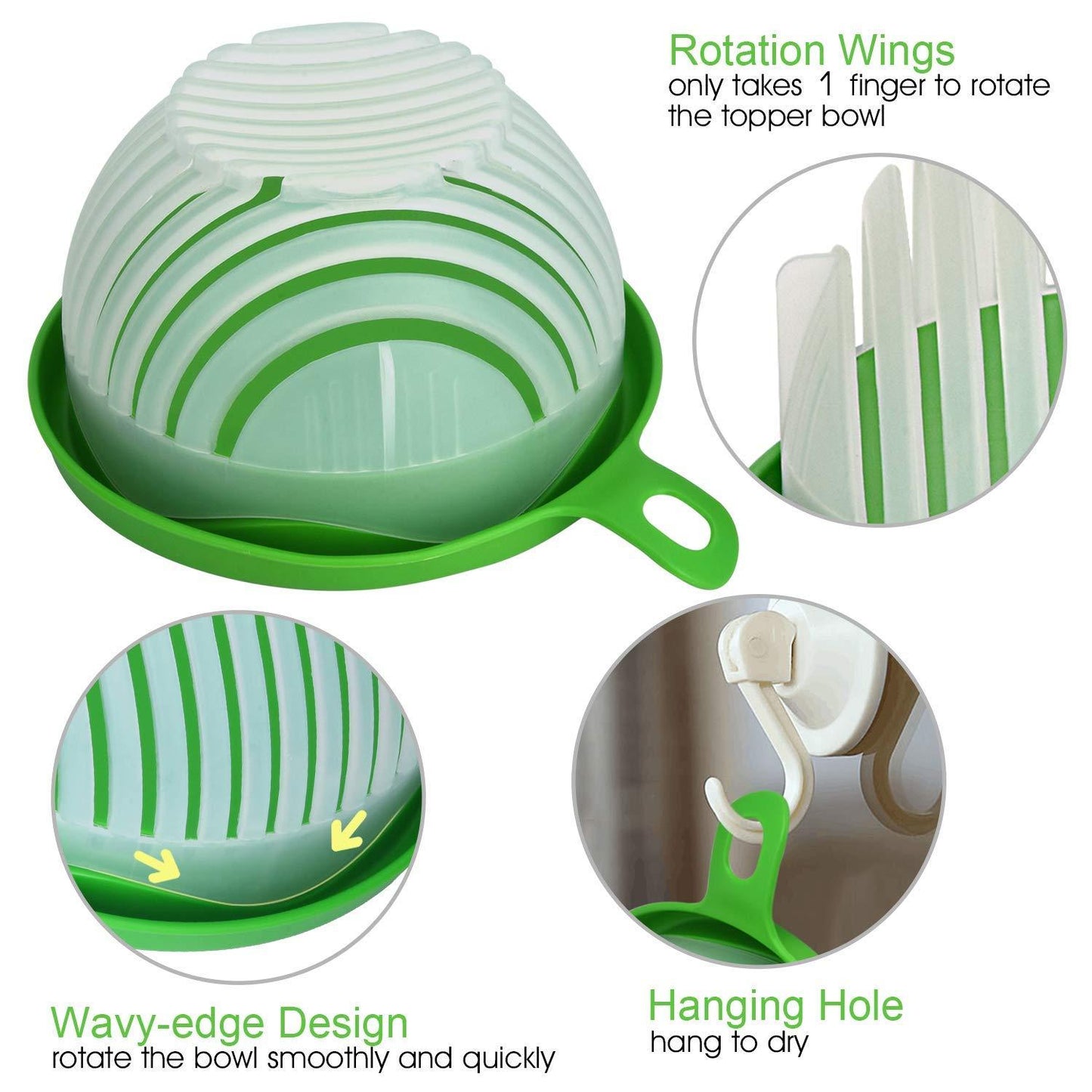 Kitchen Salad Cutter Bowl Upgraded Easy Salad Maker