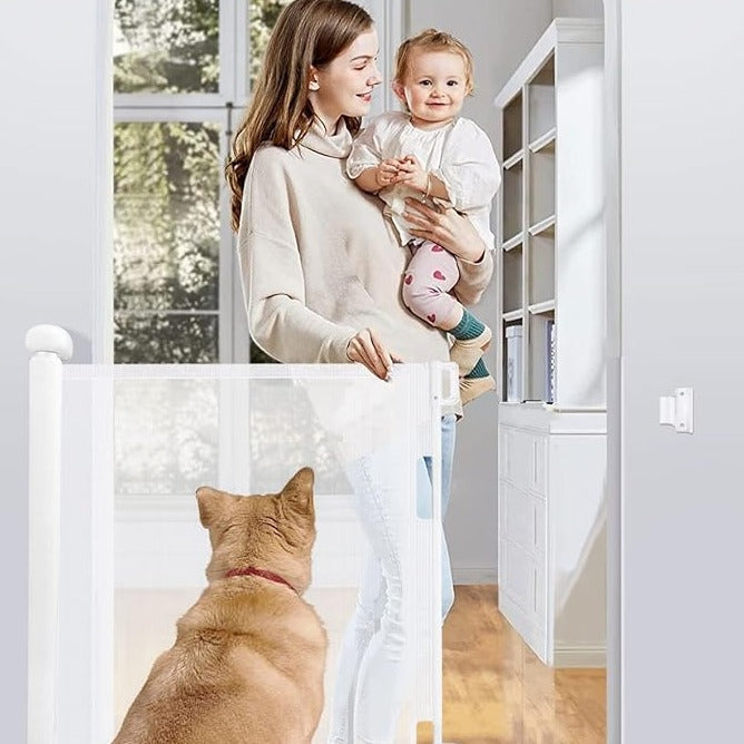 Retractable Baby Safety Gate Kit for Toddlers Babies & Pet Dogs 🚪