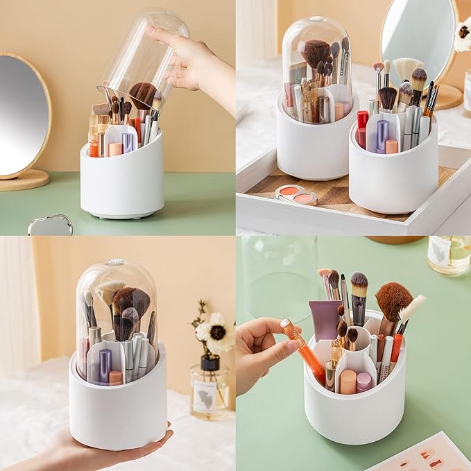 360 Degree Rotating Makeup Brush Holder