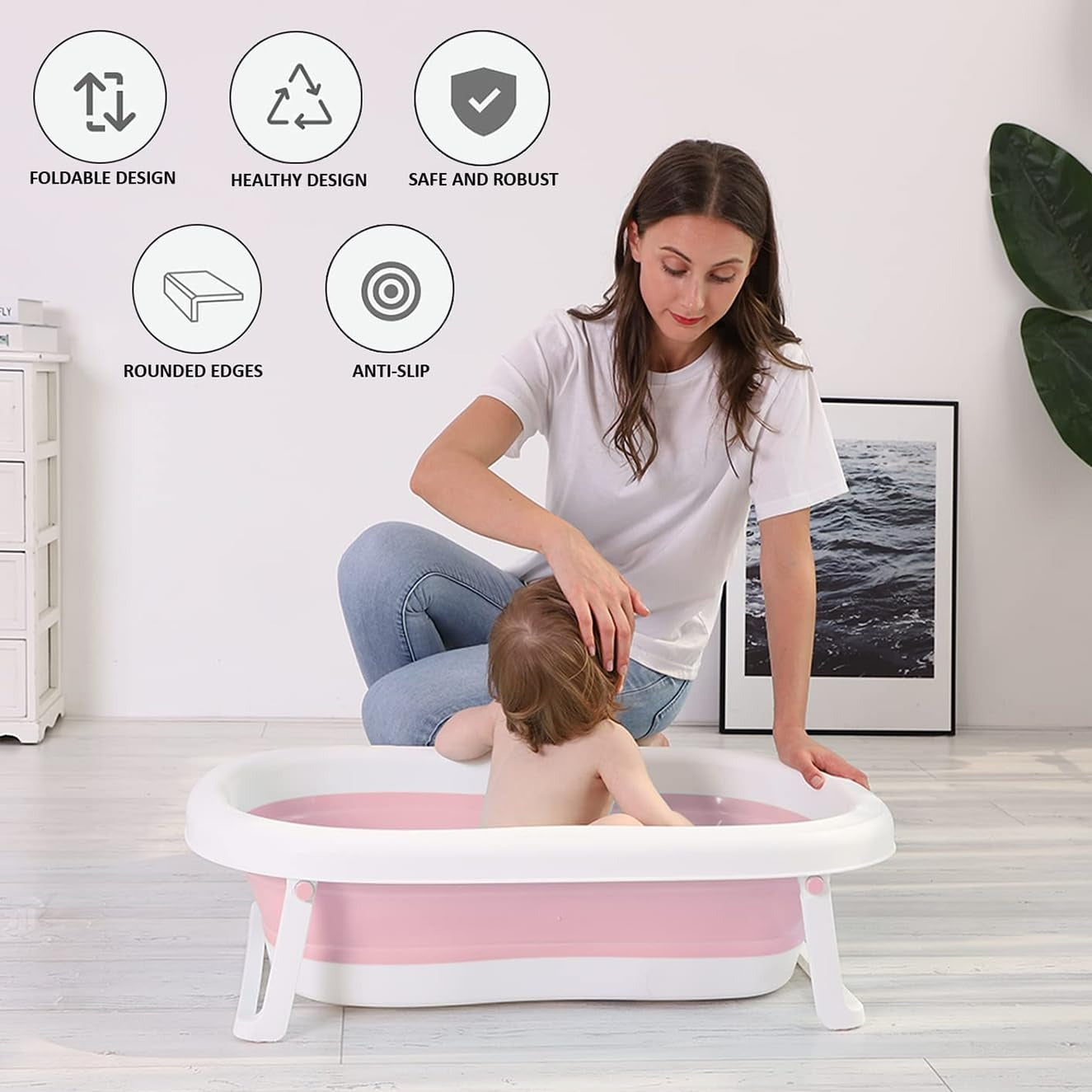 Foldable Baby Bath Tub -Mini Swimming Pool for kids