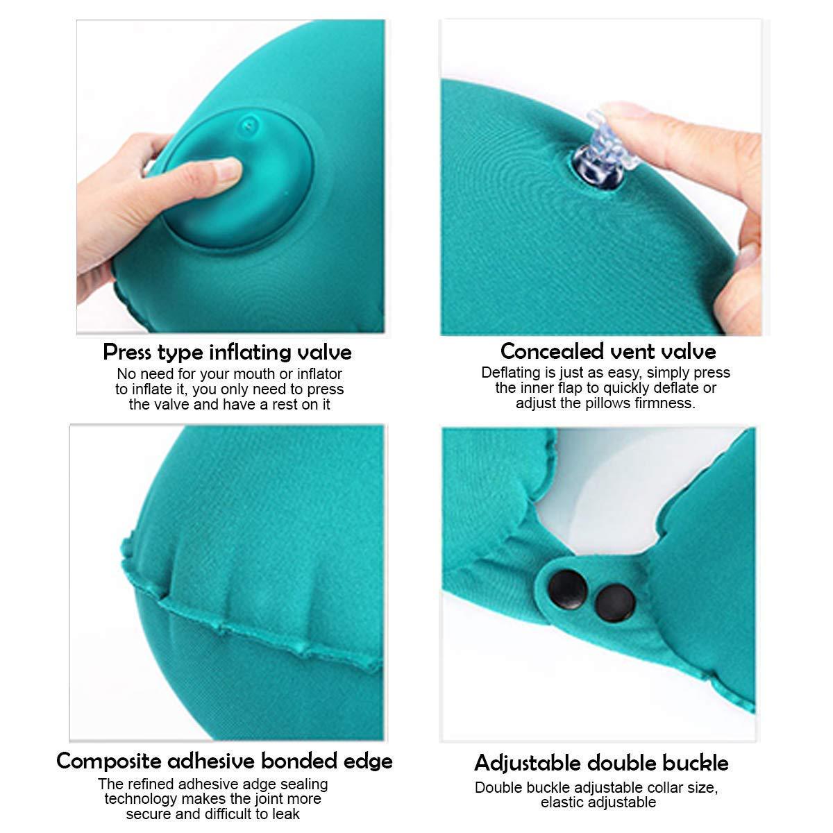 Automatic Air Inflatable U-Shape Travel/Neck Pillow