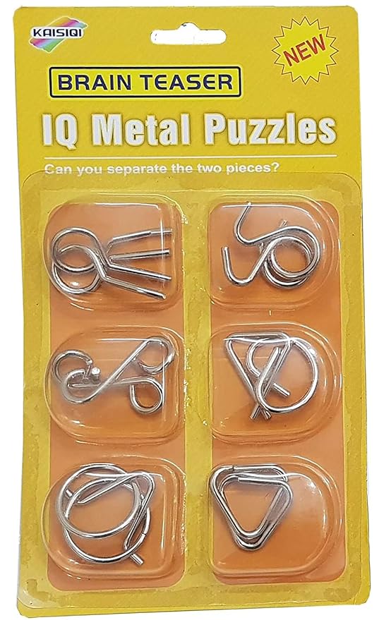 💥Brain teaser metal puzzles - 6 pieces