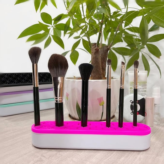 Multifunction Silicone Brush Holder -Cosmetic Storage Box & Desktop Organizers