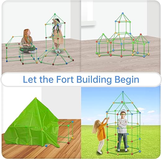 👭Kids Fort Building Kit - Ultimate Indoor/Outdoor Theme Game🤹‍♂️