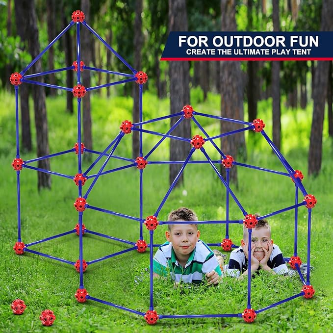 👭Kids Fort Building Kit - Ultimate Indoor/Outdoor Theme Game🤹‍♂️