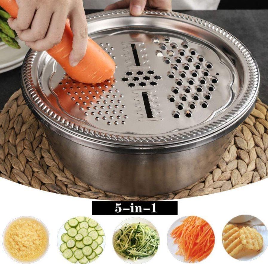 3 in 1 Kitchen Multipurpose Stainless Steel Bowl