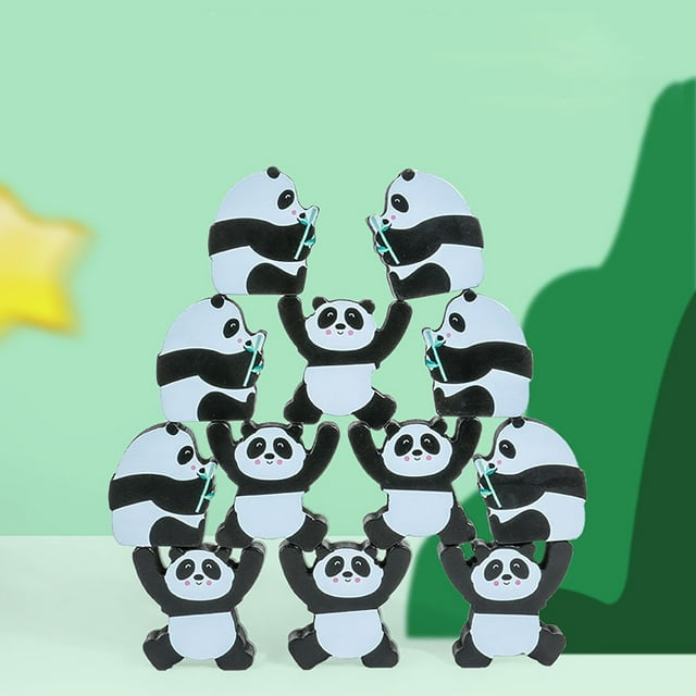 🐼  Wooden Panda Balance Block game  (Pack of 12)