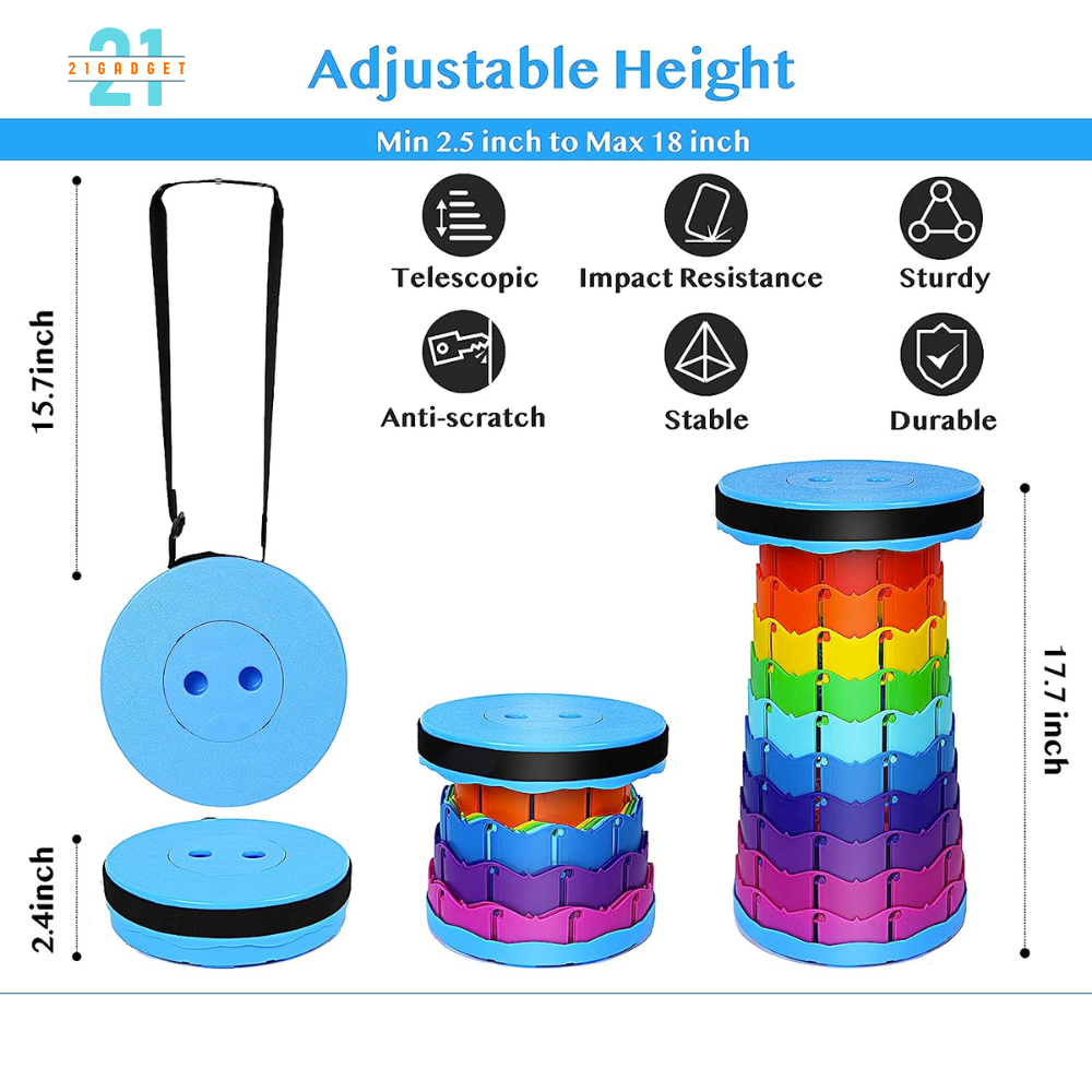 Retractable Portable Lightweight colourful Folding Stool