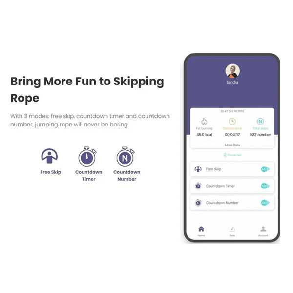 Fawes Smart App Skipping Rope with LCD Screen