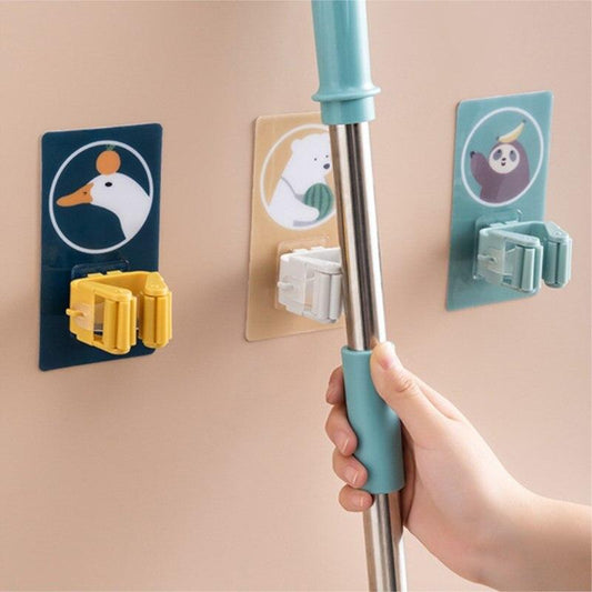 Wall Mounted Cartoon Mop, Broom Holders