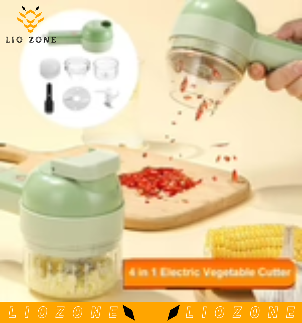 Wireless Handy Electric Vegetable Chopper- 4 in 1