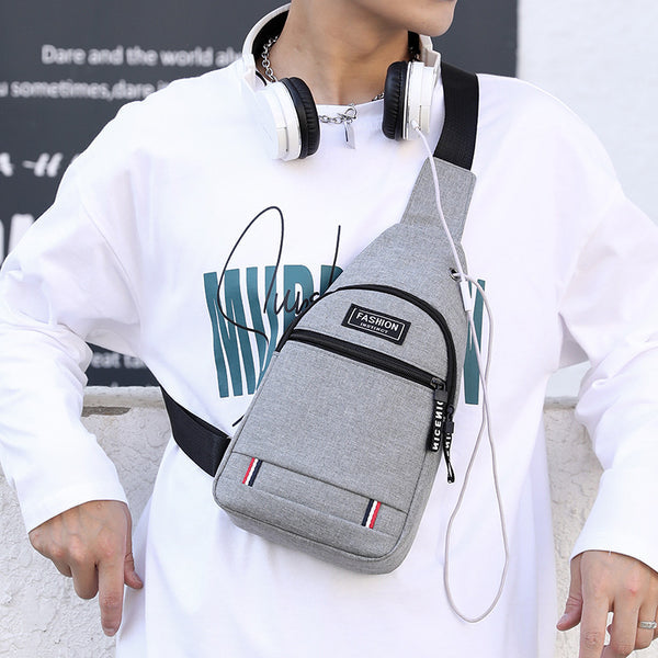 Sling Bag for Men with USB Plug & Port