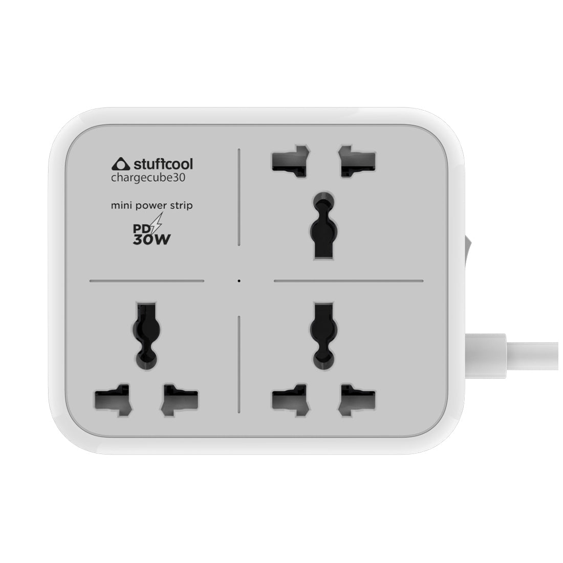 ChargeCube Mini Power Strip with 30W Type C output