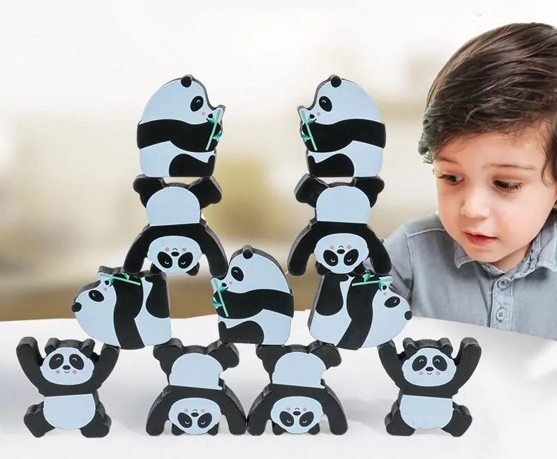 🐼  Wooden Panda Balance Block game  (Pack of 12)