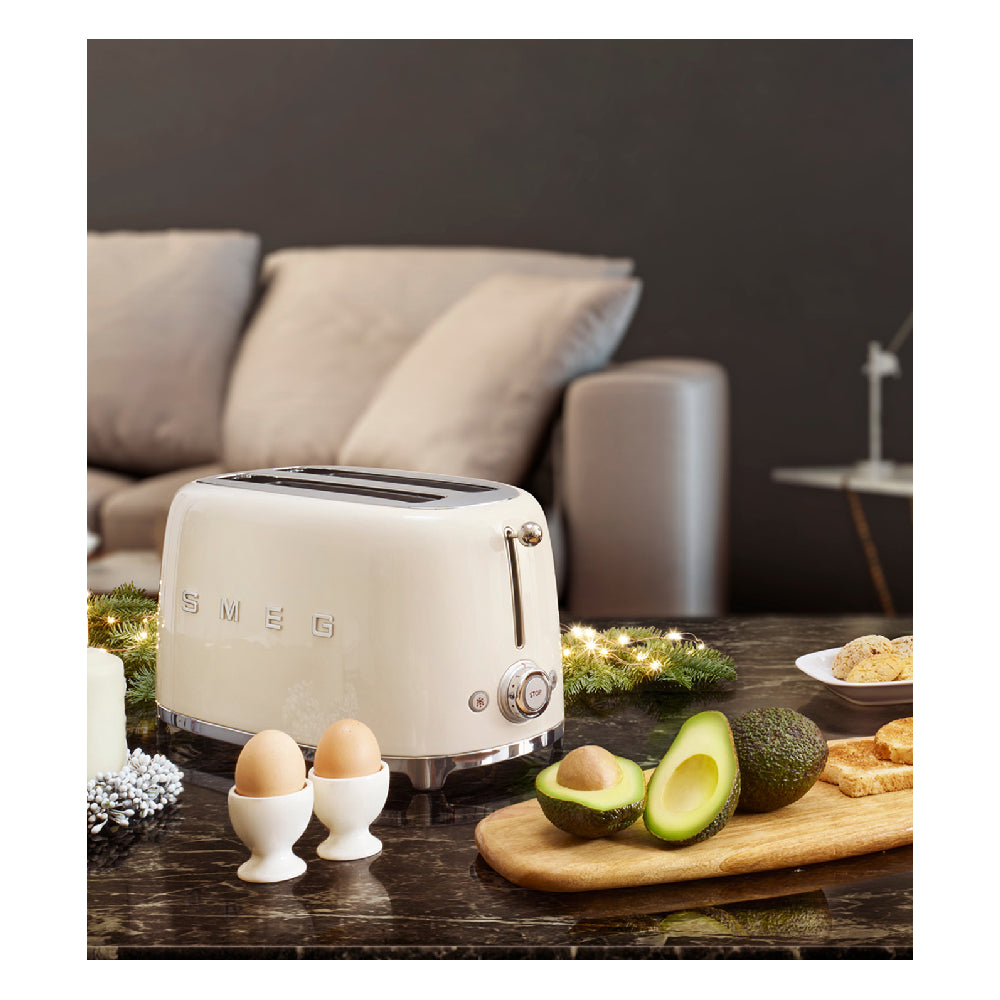 Smeg Retro Stainless Steel Pop up 2 Slice Toaster