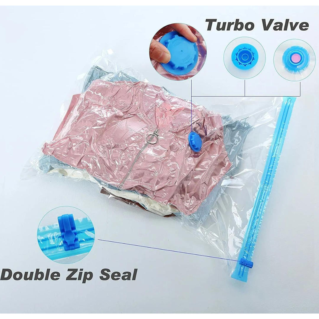 ✨Space Saving Storage Vacuum Bags (Pack of 5 & 1 hand Pump)