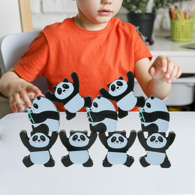 🐼  Wooden Panda Balance Block game  (Pack of 12)