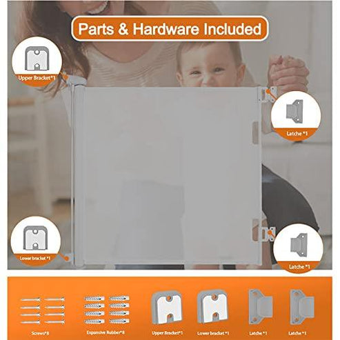 Retractable Baby Safety Gate Kit for Toddlers Babies & Pet Dogs 🚪