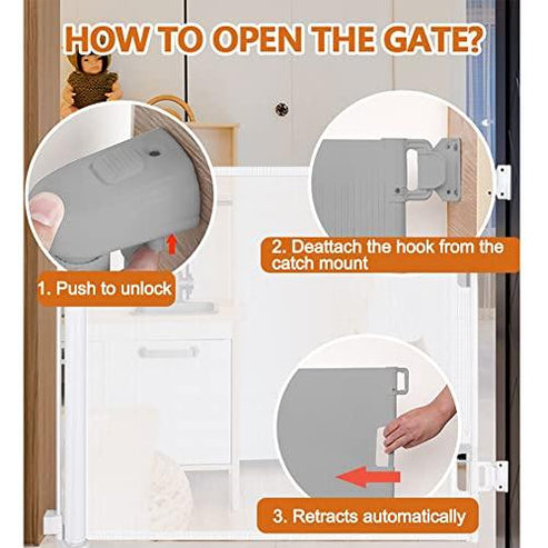 Retractable Baby Safety Gate Kit for Toddlers Babies & Pet Dogs 🚪