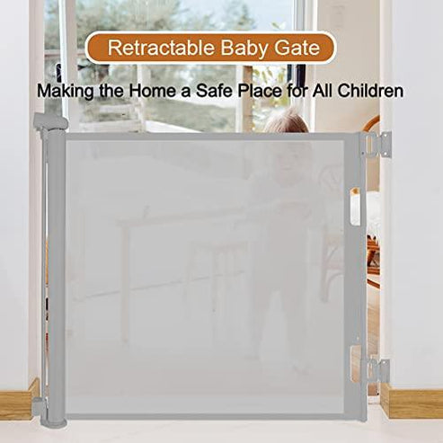 Retractable Baby Safety Gate Kit for Toddlers Babies & Pet Dogs 🚪