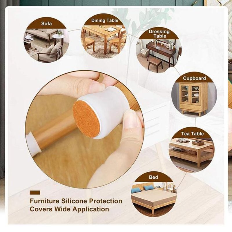 New Style Furniture Silicone Protection Cover pack of 8