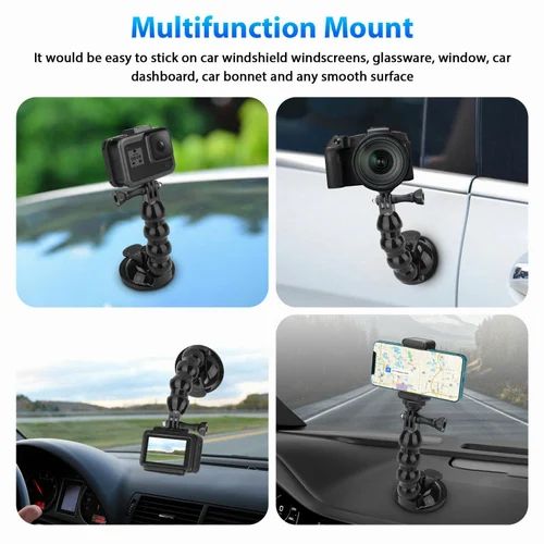 Flexible Suction Cup Mount Windshield Suction Cup Phone Mount Full angleRotatable