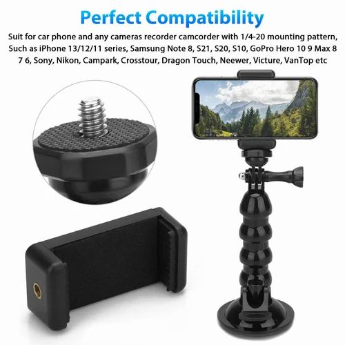 Flexible Suction Cup Mount Windshield Suction Cup Phone Mount Full angleRotatable