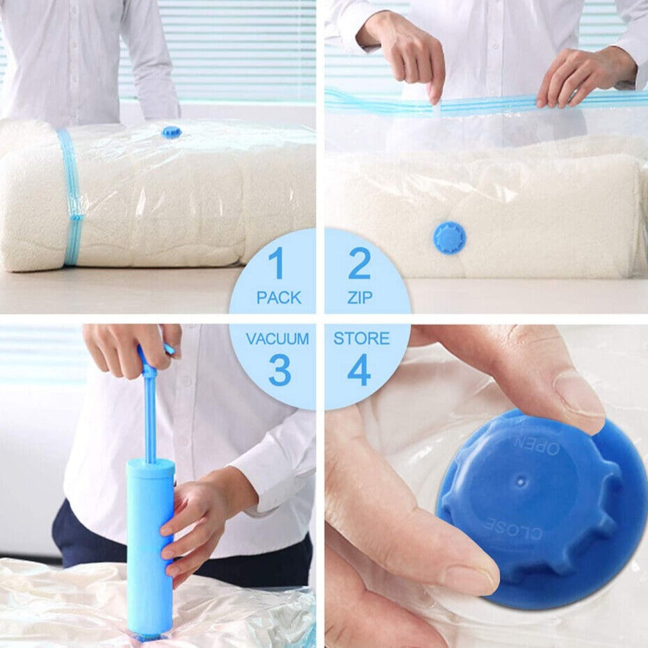 ✨Space Saving Storage Vacuum Bags (Pack of 5 & 1 hand Pump)